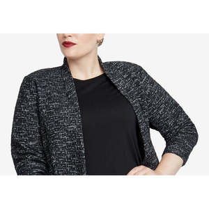 Giacca trendy da donna Rachel Roy con apertura frontale in nero, taglia 1X - Product Image 3