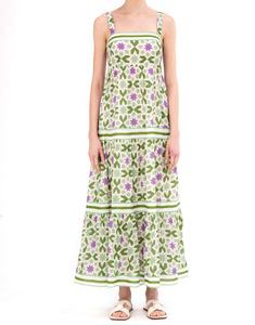 Vestido Casual de Mujer 100% Algodón, Corte A, Verano, Estampado Geométrico y de Azulejos, Bolsillos Traseros con Smocking, Cintura Natural, Clásico Instantáneo - Product Image 3
