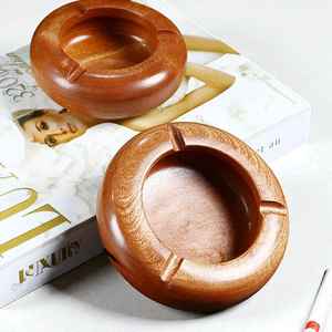 ที่เขี่ยบุหรี่ไม้ทำมือระดับพรีเมียม |   ที่เขี่ยบุหรี่ไม้เนื้อแข็งธรรมชาติสำหรับวางบนโต๊ะ - Product Image 5