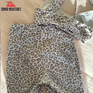 Ensemble de sport pour femme à taille élastique imprimé numérique, respirant, écologique, vêtements de sport actifs en 2 pièces pour femme - Product Image 5