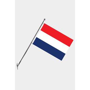 Ensemble de mât de drapeau télescopique néerlandais avec techniques d'impression numérique sur mât mural, drapeaux et bannières en polyester - Product Image 1