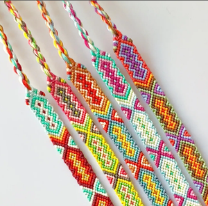 Woven <b>Bracelet</b>, Knotted <b>Bracelet</b> Anklet Chevron - Colorful - <b>String</b> - Trendy - *CUSTOMIZABLE* - Product Image 2