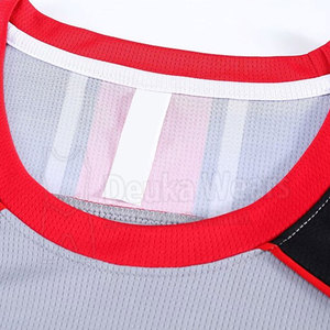 Maillots de basket personnalisés en twill brodé avec logo, 100 % polyester, col rond, ensemble de maillots d'équipe pour adultes, vente en gros - Product Image 2