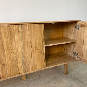 LISBOA Buffet en bois d'acacia rangement morden ethnique Buffet d'accent en bois massif fabriqué à la main - Product Image 3