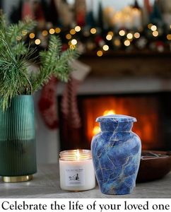 แก้วอะลูมิเนียมเคลือบเงาสำหรับผู้ใหญ่ขนาดใหญ่ทำด้วยมือใส่เถ้ากระดูกแต่ละชิ้นใช้สำหรับงานศพงานฝังศพที่ไม่เหมือนใคร - Product Image 4