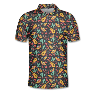 Broderie LogoT-Shirts Polo de golf uni T-shirts Hommes Chemise de golf imprimée par sublimation - Product Image 3