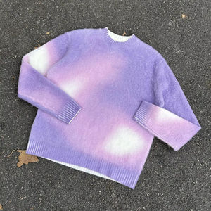 Custom Design logo Wool Print Jacquard Knit Pullover Top Crew Neck <b>Winter</b> Knitwear <b>Jumper</b> Knitted <b>Men</b> Mohair Sweater - Product Image 5