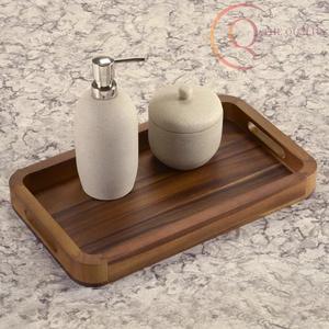 Plateau de service en bois de qualité supérieure avec surface polie, élégant et fonctionnel - Product Image 2