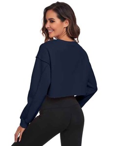 Sudadera de Mujer Estilo Vintage Y2K, Manga Larga, Tejido Terry de Alta Calidad, Estampada, Transpirable, Informal, para Invierno - Product Image 4