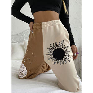 Pantalones para correr de lana ligeros de cintura alta para mujer, transpirables Yoga con cordón para pantalones deportivos, suministro ODM para deportes de invierno - Product Image 3