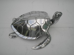 Tortoise Brass Decorative Metal Animal Sculpture Statue <b>Hand</b>-<b>Cast</b> Table Top Gift - Product Image 4