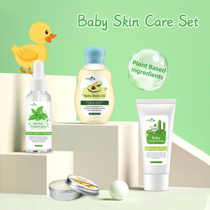 Marque privée OEM/ODM Ensemble de soins de la peau pour bébé enfants Lotion pour bébé bio végan Huile de massage Crème eczéma Crème <span class=keywords><strong>solaire</strong></span> Ensemble de soins de la peau pour bébé - Product Image 4