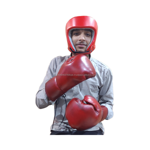 Mejor precio personalizado correa de cuero de vaca guantes de boxeo entrenamiento Muaythai MMA guantes impermeables al aire libre hechos de cuero Kickboxing - Product Image 4