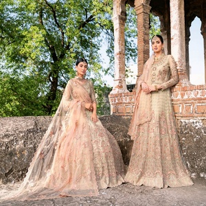 Costumes de marque pakistanais originaux costumes 3 pièces en mousseline de soie par Ramsha Volume mariage-2 robes de mariée pour femmes costumes prêts à l'emploi - Product Image 4