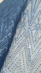 Demanded Imported <b>Net</b> <b>Fabric</b> with Handwork Beads and Sequence Detailing Available in Premium Quality at Affordable Price - Product Image 2