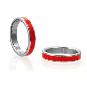 Anillo para Pene de Acero con Banda Roja, Tamaño Personalizado, Anillos para Pene Gay de Alta Calidad - Product Image 6