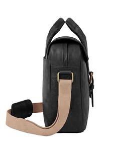 Maletín de Cuero Genuino Negro Ligero para Hombre, Maletín para Portátil de 15 Pulgadas, Bolso de Mensajero de Negocios, Bandolera Vintage - Product Image 4