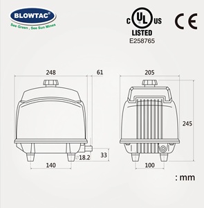 Efficient and Compact No Oil <b>Pump</b> <b>for</b> Fish <b>Pond</b> Aeration - Product Image 4