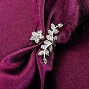 แหวนเงินแท้ปรับขนาดได้แหวนเปิดทันสมัยพร้อมโรสโกลด์18K โรเดียมชุบเครื่องประดับอย่างดีมีการฝังหมายเลข - Product Image 2