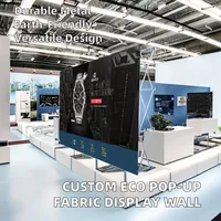 Module de montage de carte Maccan MA-20, personnalisé, écologique, en métal et tissu, présentoir mural pliable, sur pied, pour événements
