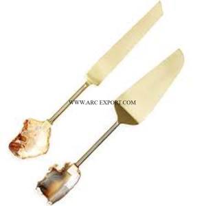 Set of 2 Table Decoration <b>Cake</b> Server and Knife <b>Wedding</b> and Events Table Ware Parties Home and Kitchen <b>Cake</b> Server and Knife - Product Image 2