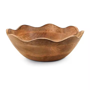 Cuenco de madera para hoteles, restaurantes, cuenco redondo de madera para ensalada, comida, fruta, artesanía creciente - Product Image 4