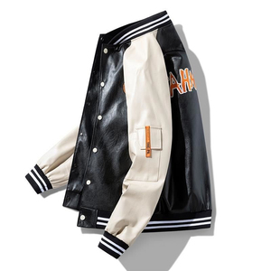 Chaqueta Varsity de Invierno para Hombre, Personalizada, de Lana Melton, con Capucha, Diseño de Parches, Cuello Alto, Resistente al Viento, Calefactable, Transpirable, con Logotipo Frontal - Product Image 2