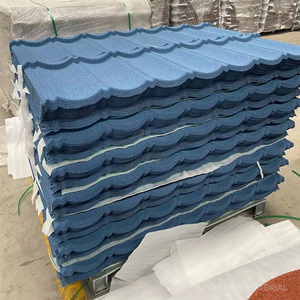 Tuiles de toiture métalliques revêtues de pierre à prix d'usine, haute résistance à la corrosion pour les zones côtières, Amérique latine, <span class=keywords><strong>immobilier</strong></span> - Product Image 2