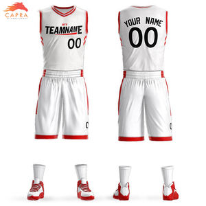 Basketball de maillots personnalisés de haute qualité pour adultes et uniformes de basket-ball à logo imprimé en polyester 100% - Product Image 5