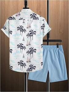 ชุดกีฬาฤดูร้อนแขนสั้นคุณภาพสูงสำหรับผู้ชาย เสื้อยืดและกางเกงขาสั้น ชุดเซ็ตคู่พิมพ์ลายตามสั่งสำหรับผู้ชาย - Product Image 2