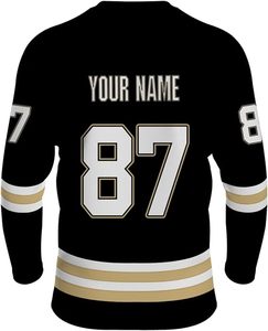 Camiseta de hockey sobre hielo transpirable de 100% poliéster con logotipo personalizable hecha en Pakistán Camiseta de práctica disponible con servicio OEM - Product Image 4