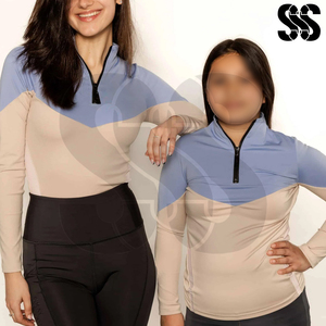 Camisetas de equitación para mujer, mezcla de poliéster/spandex, ligeras, absorbentes del sudor, para entrenamiento y rendimiento en todas las estaciones. - Product Image 6