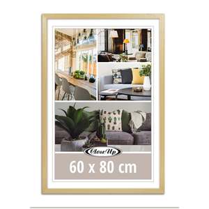 Light Beech Wood Decor <b>Poster</b> <b>Frame</b> 60 X 80 cm Classical Style MDF Photo <b>Frame</b> with Glass Front for Photos Creative Design - Product Image 3