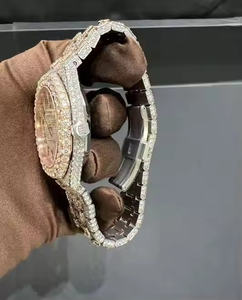 Montre en alliage de mode royale impériale 5 mm Moissanite Quartz pour homme Montre de luxe avec cadran en cristal de saphir - Product Image 2