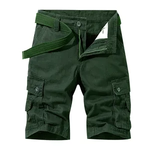 High Street Wear décontracté ceinturé Shorts Cargo Shorts été toile tissu hommes Shorts imprimé en gros conception personnalisée grande taille