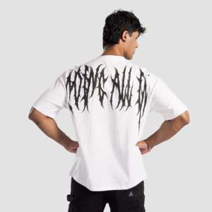 Camiseta Blanca con Patrón Abstracto, Transpirable, de Jersey, de Secado Rápido, 280 Gramos, con Impresión Serigráfica y Serigrafía - Product Image 1