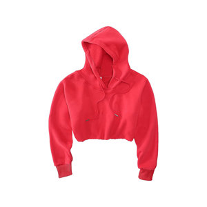 Derniers sweats à capuche pour femmes sweat à capuche court pull sweat-shirt vente en gros de vêtements personnalisés de haute qualité tenue décontractée - Product Image 3