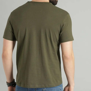 เสื้อยืดสั้นสำหรับผู้ชายเสื้อยืดผ้าฝ้ายทรงหลวมสำหรับผู้ชายดีไซน์ใหม่ที่ออกแบบมาใหม่ - Product Image 4
