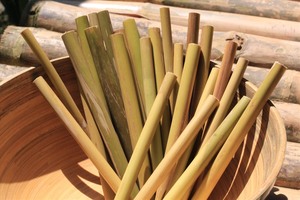 Bamboo <b>Drinking</b> <b>Straws</b> 200mm 8mm Biodegradable Reusable Minimalist Party Use - Product Image 5