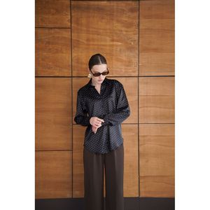 เสื้อเชิ้ตผ้าซาตินลายจุด - [object Object] - Product Image 2