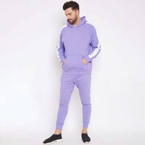 Conjunto Deportivo de Hombre con Capucha y Forro Polar, Estampado, con Dobladillo Dividido, Transpirable, 100% Algodón, Informal, para Invierno - Product Image 1