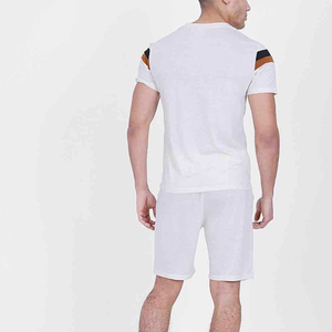 Logotipo personalizado Hombres de alta calidad 100% Conjuntos de algodón Ropa deportiva para hombre Conjuntos cortos Trajes de 2 piezas Moda Verano Chándales Conjunto informal - Product Image 2