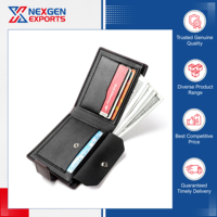 Dompet Kulit PU Pria Desain Mewah Modern Berkualitas Tinggi Ukuran Pendek Multi-Fungsi Lapisan Poliester Produsen India