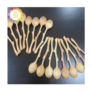 Cuillère en bois Ustensile en bois fait à la main pour la cuisine servant la salade et l'utilisation de repas de tous les jours Origine vietnamienne - Product Image 4