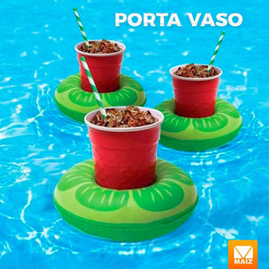 Inflatable Watermelon <b>Pool</b> Drink Holder - Assorted Colors - Product Image 3