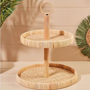 Vente en gros de plateaux à fruits ronds traditionnels en rotin naturel faits à la main de différentes tailles plateaux de service en rotin personnalisés plateaux de décoration intérieure - Product Image 2