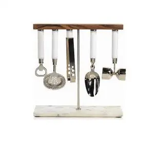 Barkeeper Kit mit Stand Cocktail Kit Kunden spezifisches Logo Perfect Home Bar Tool Set Kit Barkeeper Made in India