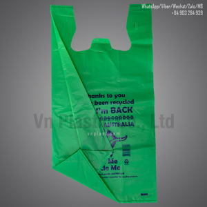 HDPE Environmental protection T Shirt <b>Bags</b>/Custom Logo <b>Packing</b> <b>Bag</b> Perforated Vest Carrier Plastic <b>Bags</b> Made in Vietnam - Product Image 5