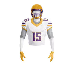 Tenue de football américain pour équipes sportives professionnelles, maillot léger à manches courtes pour hommes, ensemble pantalon assorti, 100% polyester - Product Image 5