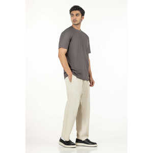 เสื้อยืด Relax Fit ผ้าฝ้าย 100% ระบายอากาศได้ดี ไม่ยับ ลายโลโก้เรียบๆ ทรงหลวม ความยาวสั้น ไซส์ MN-TS-SS25-319 - Product Image 5